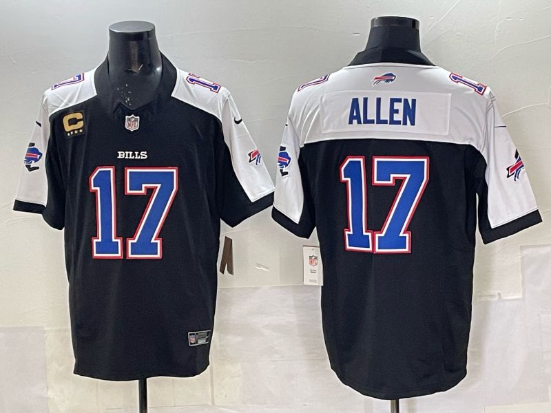 Men Buffalo Bills #17 Josh Allen Nike Black 2025 Limited NFL Jersey->buffalo bills->NFL Jersey